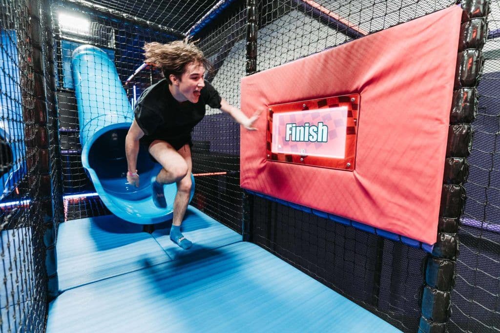 Ninja Run course mounted on a Strike Arena by Next Level Parks