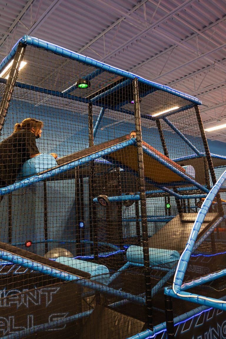 Altitude Oswego Ninja Run mounted on a Strike Arena, built by Next Level Parks